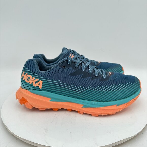 Hoka One One Torrent 2 Women Size 7 1110497-RTCN Real Teal Cantaloupe Shoes - Picture 4 of 11